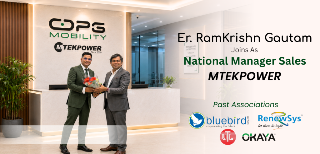 OPG appoints Er. ramkrishn as National sales Manager