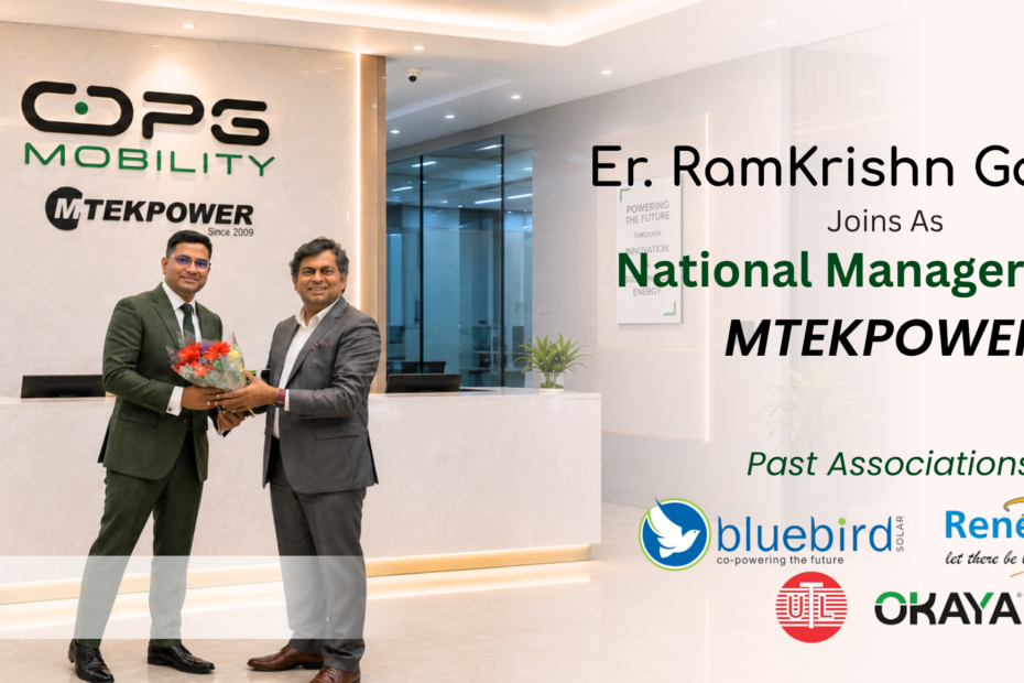 OPG appoints Er. ramkrishn as National sales Manager
